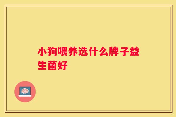 小狗喂养选什么牌子益生菌好