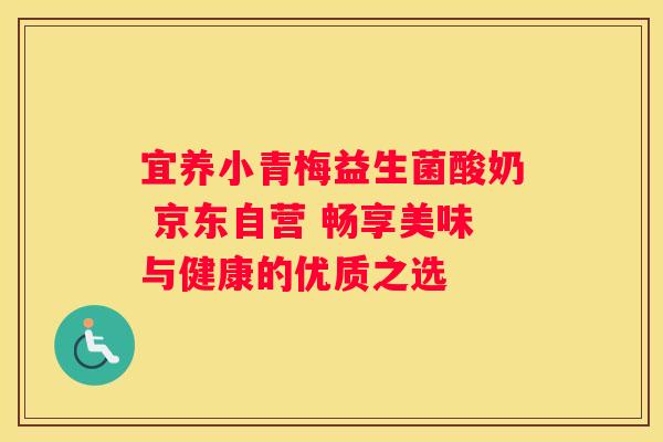 宜养小青梅益生菌酸奶 京东自营 畅享美味与健康的优质之选