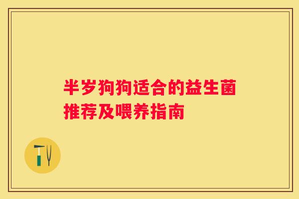 半岁狗狗适合的益生菌推荐及喂养指南