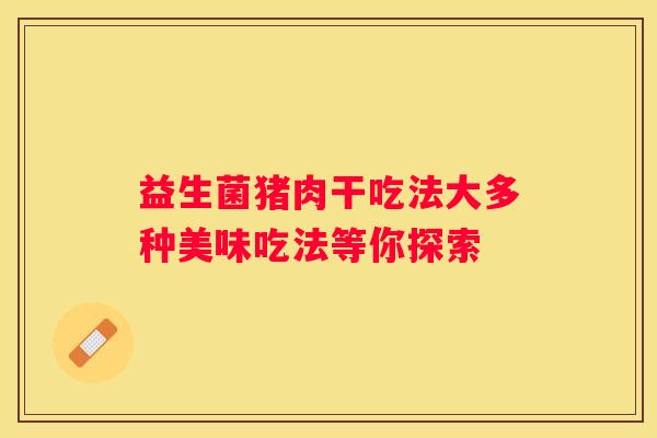 益生菌猪肉干吃法大多种美味吃法等你探索