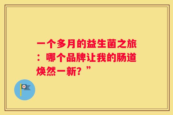 一个多月的益生菌之旅：哪个品牌让我的肠道焕然一新？”