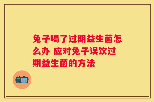 兔子喝了过期益生菌怎么办 应对兔子误饮过期益生菌的方法