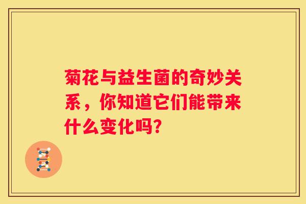 菊花与益生菌的奇妙关系，你知道它们能带来什么变化吗？